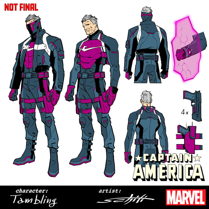 Captain America #8 Valerio Schiti Design Variant Marvel Comics