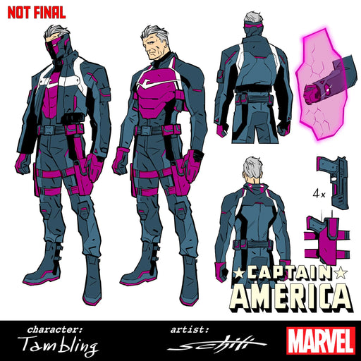 Captain America #8 Valerio Schiti Design Variant Marvel Comics