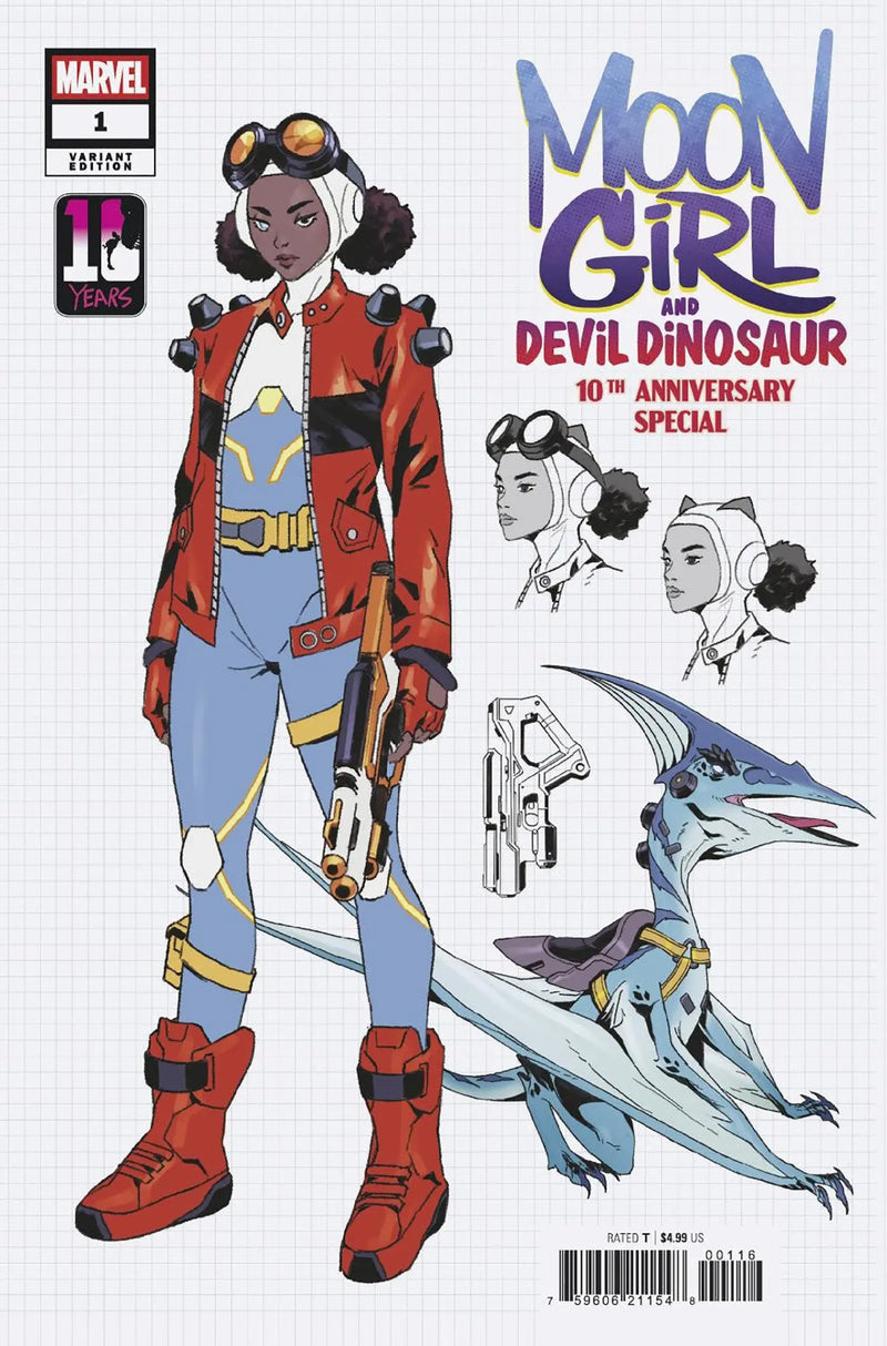 Moon Girl & Devil Dinosaur 10th Anniversary Special #1 Anand Ramcheron Design Variant Marvel Comics