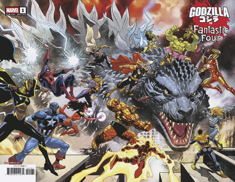 Godzilla vs. Fantastic Four #1 Leinil Yu Wraparound Variant Marvel Comics