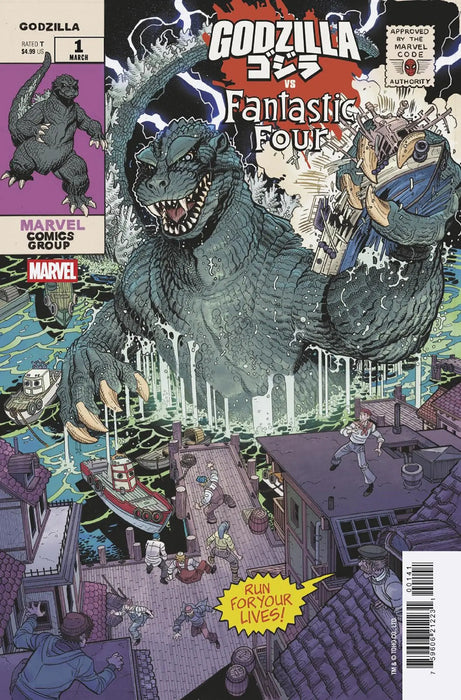 Godzilla vs. Fantastic Four #1 Nick Bradshaw Monster Homage Variant Marvel Comics