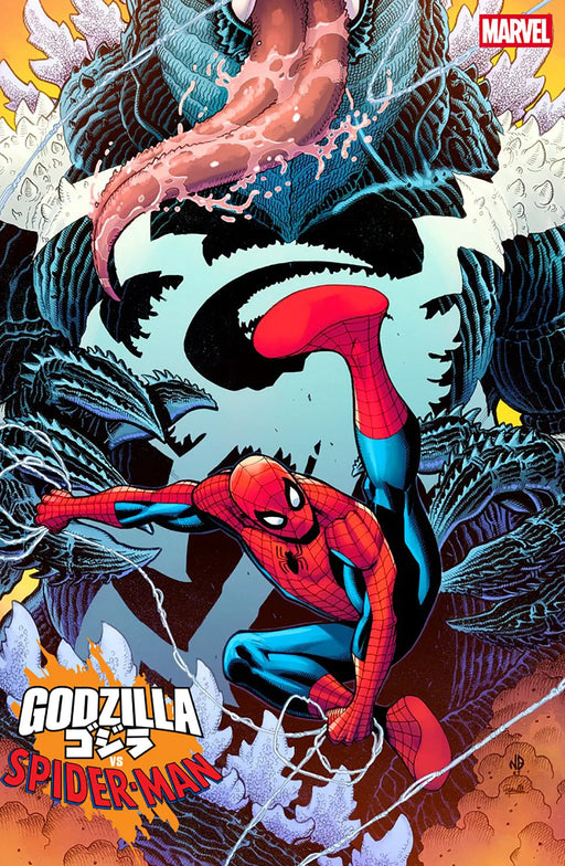 Godzilla vs. Spider-Man #1 Nick Bradshaw Venomized Godzilla Variant Marvel Comics