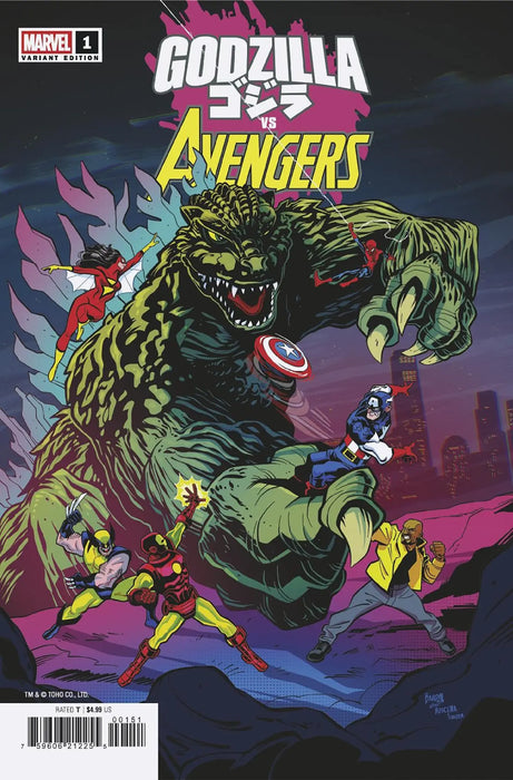 Godzilla vs. Avengers #1 Dave Bardin Variant Marvel Comics