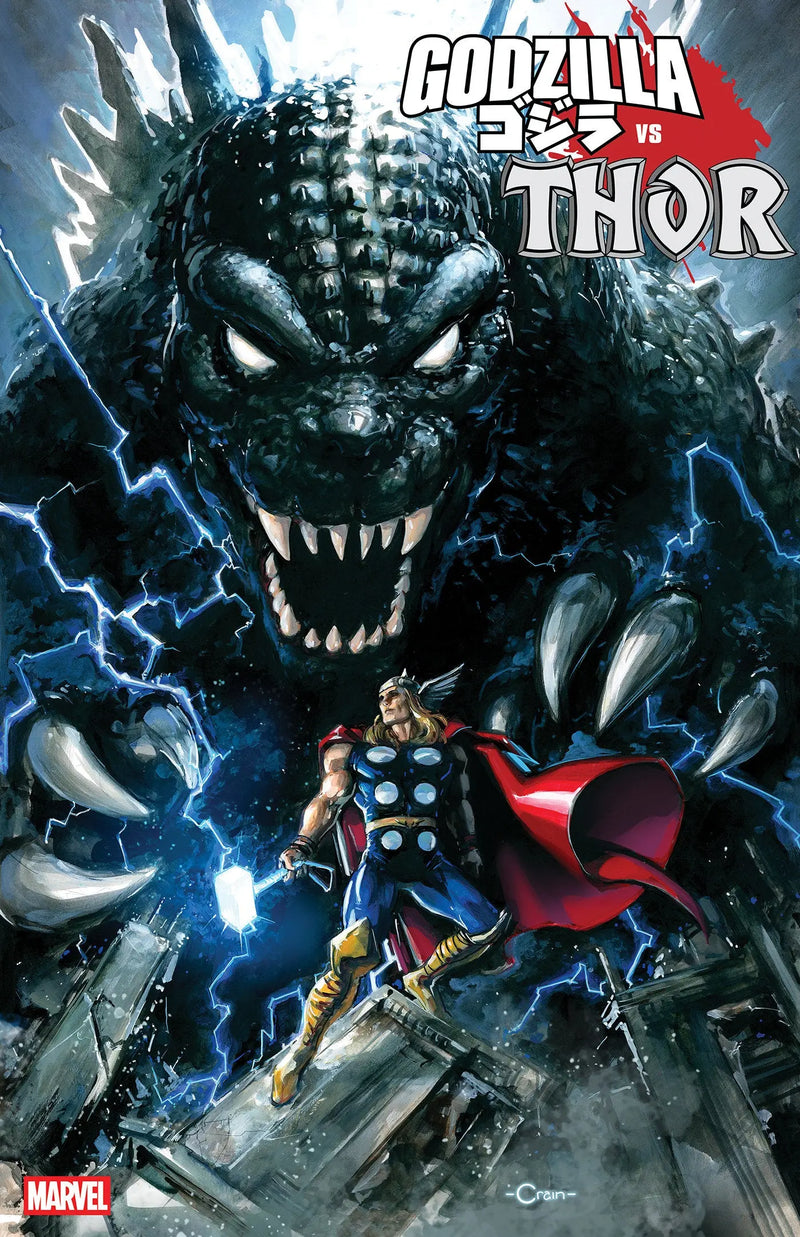 Godzilla vs. Thor #1 Clayton Crain Variant Marvel Comics