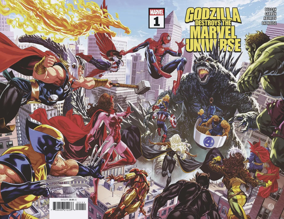 Godzilla Destroys The Marvel Universe #1 Wraparound Cover Marvel Comics