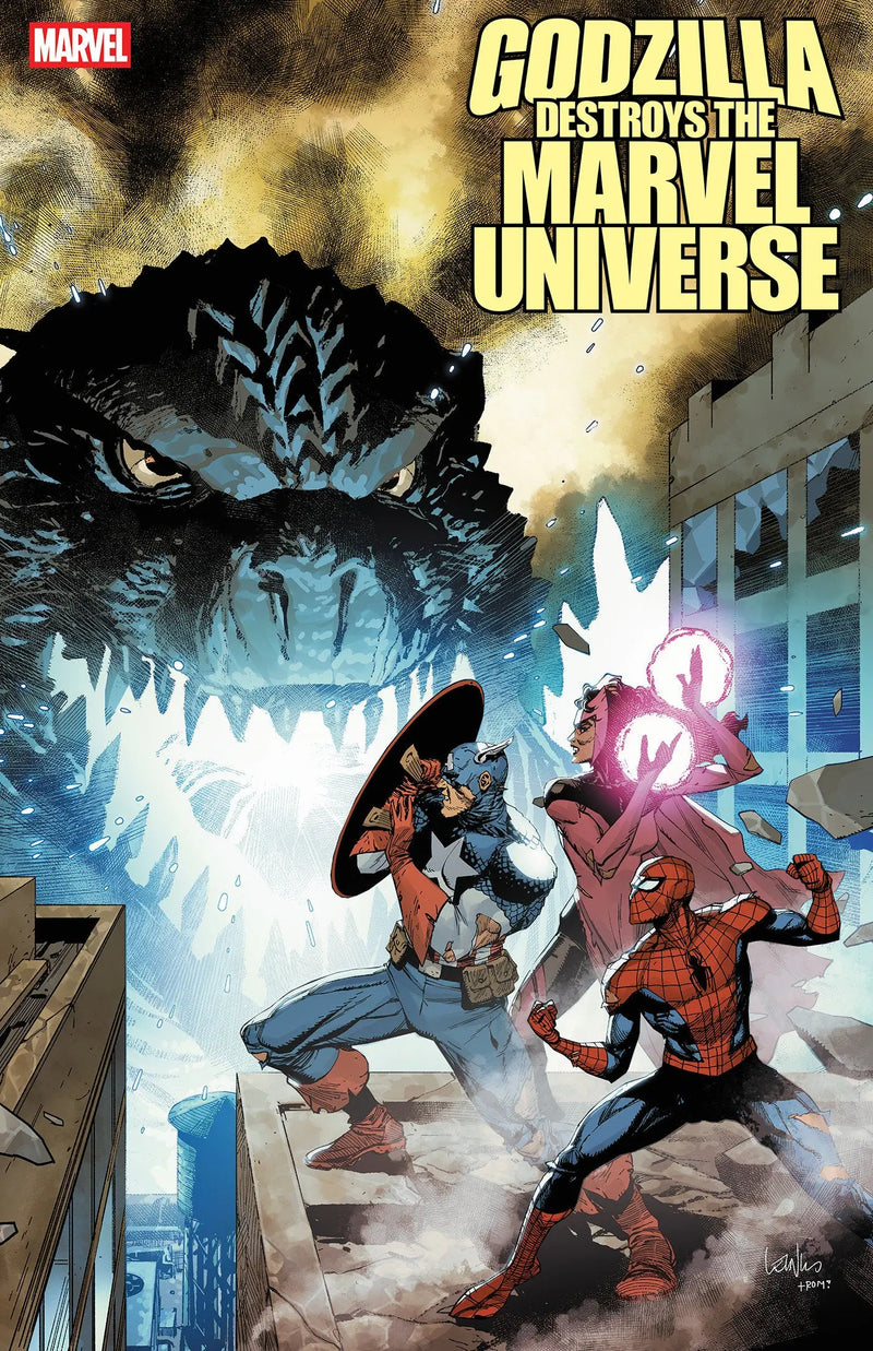 Godzilla Destroys The Marvel Universe #1 Leinil Yu 2nd Print Variant Marvel Comics