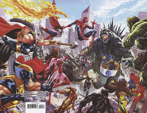 Godzilla Destroys The Marvel Universe #1 Mark Brooks Full Art Variant Marvel Comics