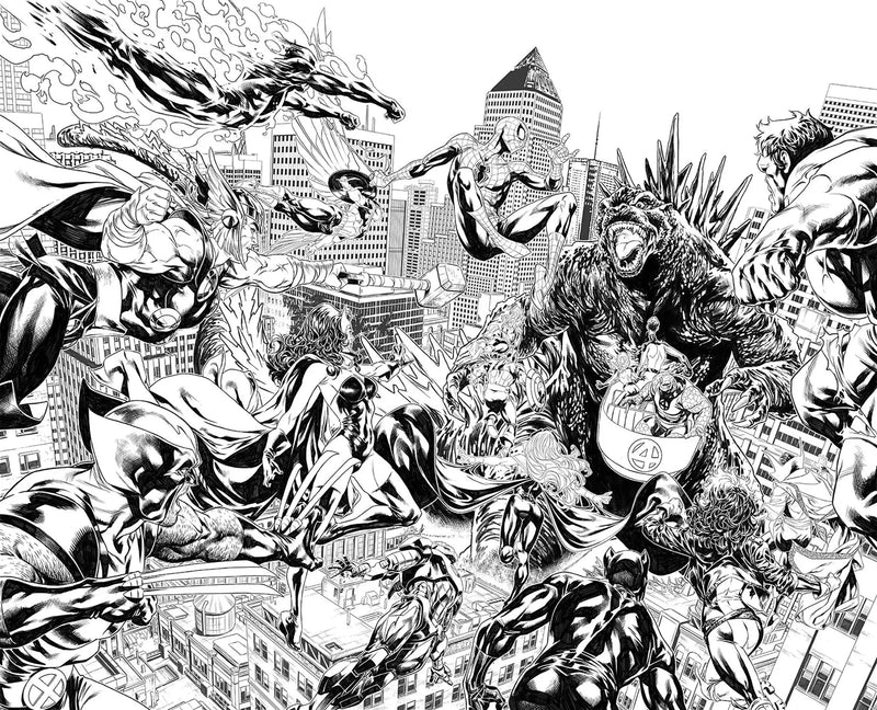 Godzilla Destroys The Marvel Universe #1 Mark Brooks Ratio Virgin 2nd Print Variant Marvel Comics