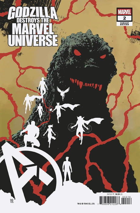 Godzilla Destroys The Marvel Universe #2 Andrea Sorrentino Variant Marvel Comics