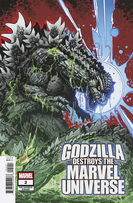 Godzilla Destroys The Marvel Universe #2 Jeff Zornow Fan Favorite Variant Marvel Comics