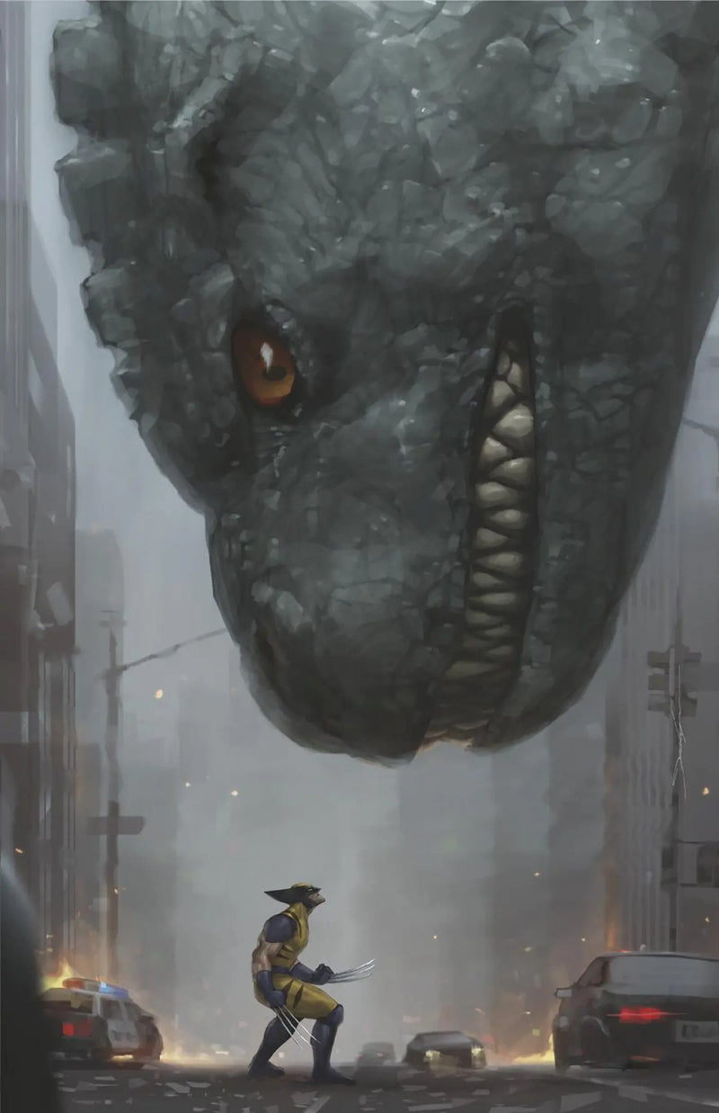 Godzilla Destroys The Marvel Universe #3 Jeehyung Lee Full Art Variant Marvel Comics