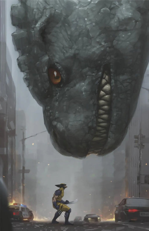 Godzilla Destroys The Marvel Universe #3 Jeehyung Lee Full Art Variant Marvel Comics