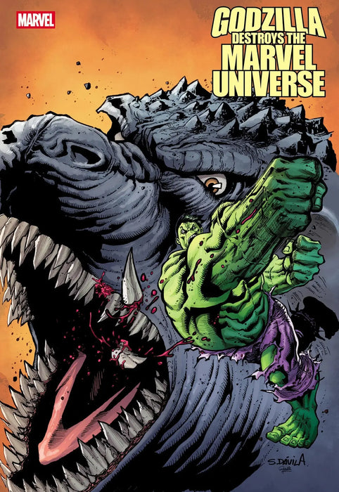 Godzilla Destroys The Marvel Universe #4 Sergio Davila Fan Favorite Variant Marvel Comics