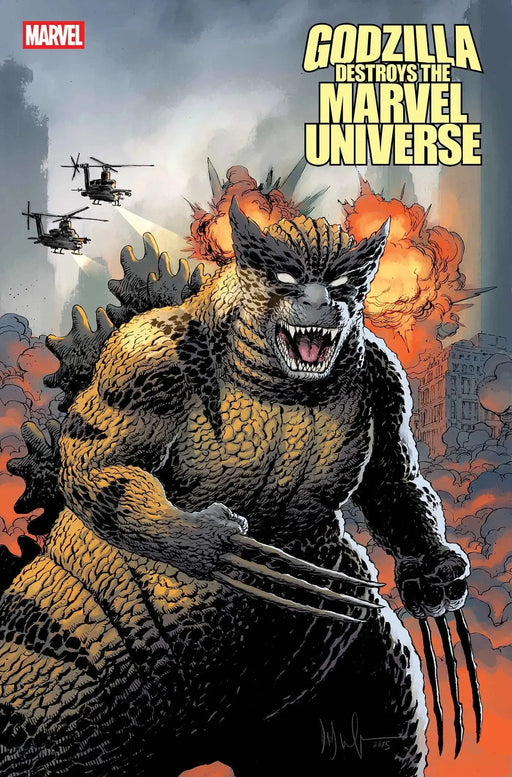 Godzilla Destroys The Marvel Universe #4 Dave Wachter Marvelzed Wolverine Zilla Variant Marvel Comics