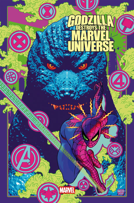 Godzilla Destroys The Marvel Universe #4 Aco Variant Marvel Comics