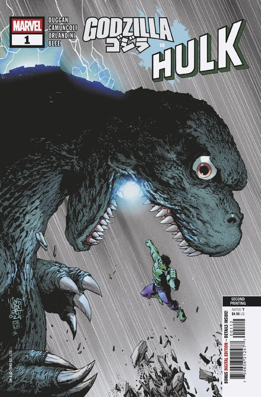 Godzilla vs. Hulk #1 Giuseppe Camuncoli 2nd Print Variant Marvel Comics