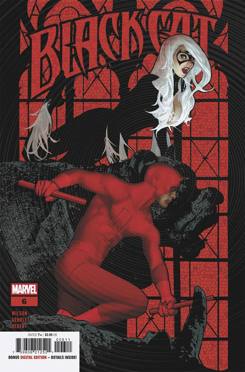 Comic book cover featuring two characters in a dynamic pose with a red and black color scheme.