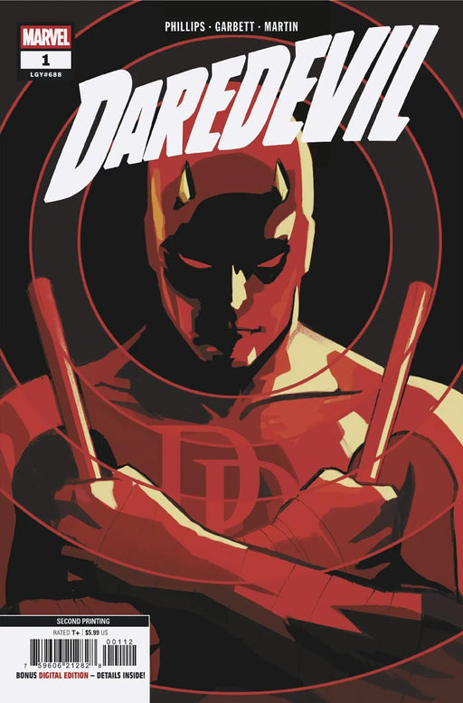 Daredevil #1 Lee Garbett 2nd Printing Variant Marvel Comics
