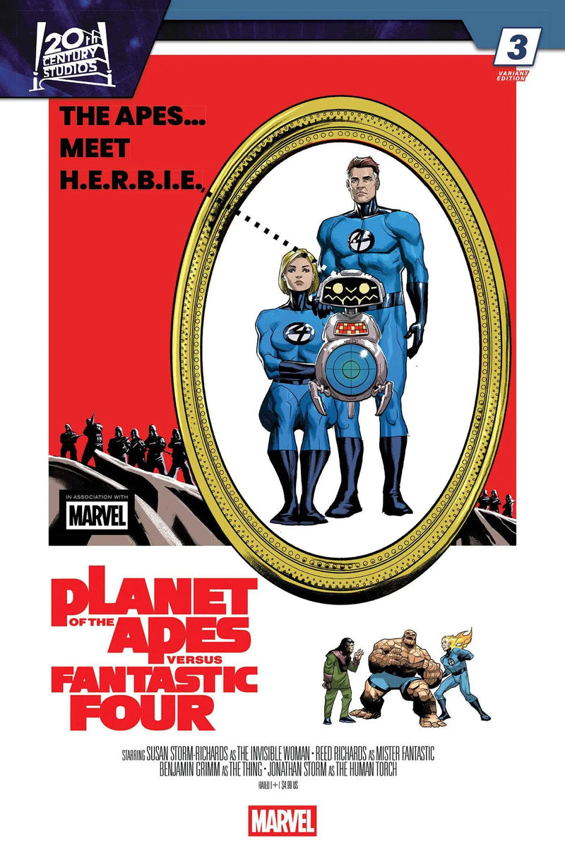 Planet Of The Apes vs. Fantastic Four #3 Pete Woods Movie Homage Variant Marvel Comics