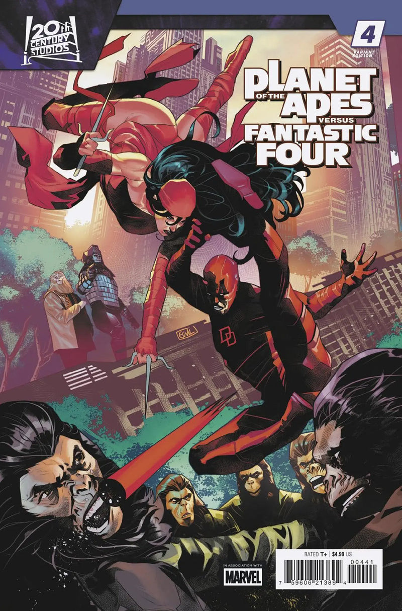 Planet Of The Apes vs. Fantastic Four #4 Edwin Galmon Versus Variant Marvel Comics