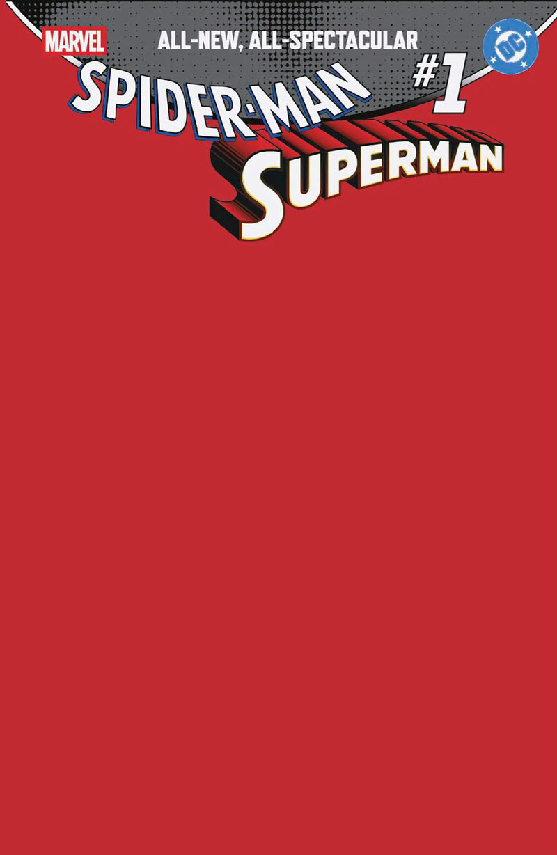 Marvel/DC: Spider-Man/Superman #1 Blank Cover Variant Marvel Comics
