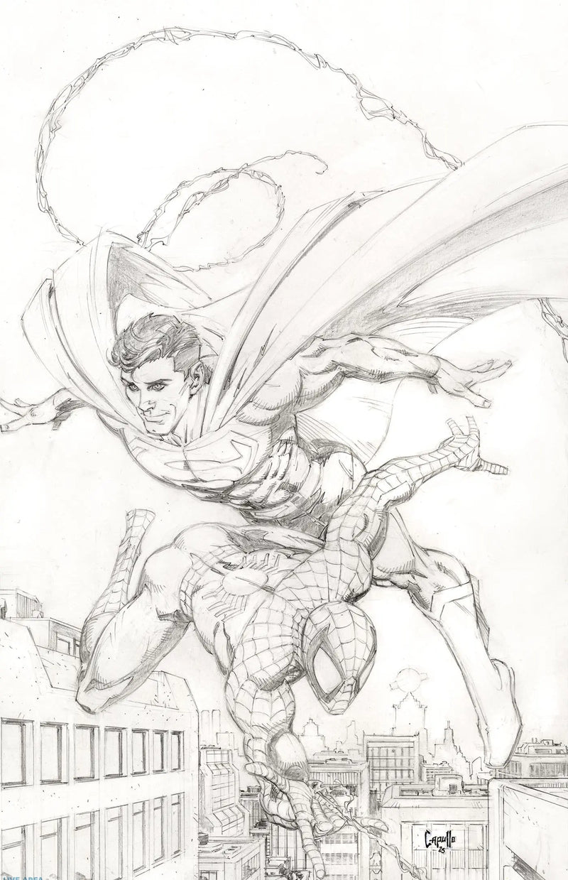 Marvel/DC: Spider-Man/Superman #1 Greg Capullo Full Art Sketch Variant Marvel Comics