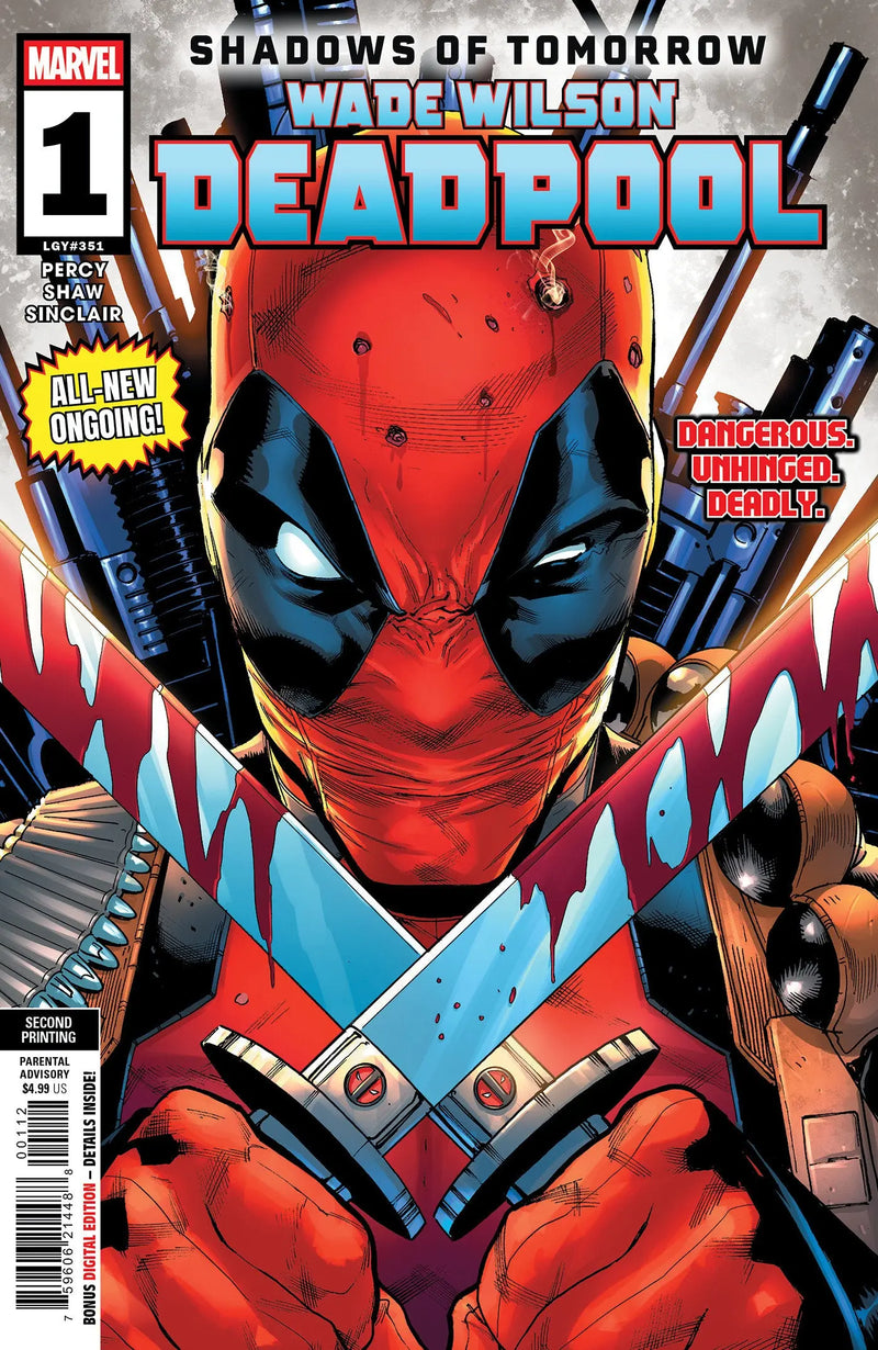 Wade Wilson: Deadpool #1 Geoff Shaw 2nd Printing Variant Marvel Comics