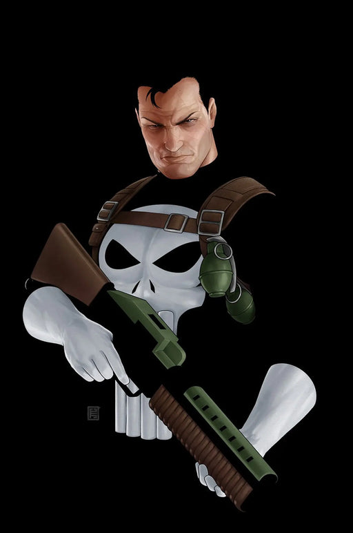 Punisher #1 John Tyler Christopher Negative Space Full Art Variant Marvel Comics