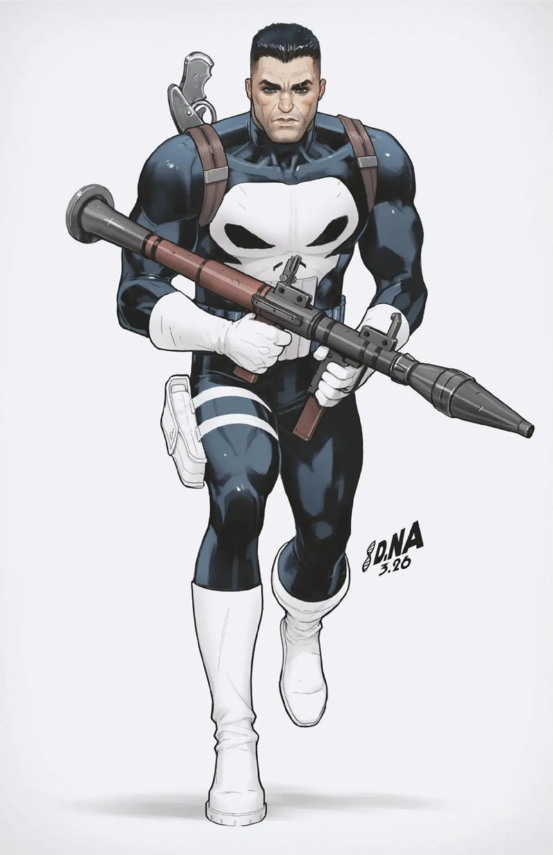 Punisher #3 David Nakayama Color Block White Full Art Variant Marvel Comics
