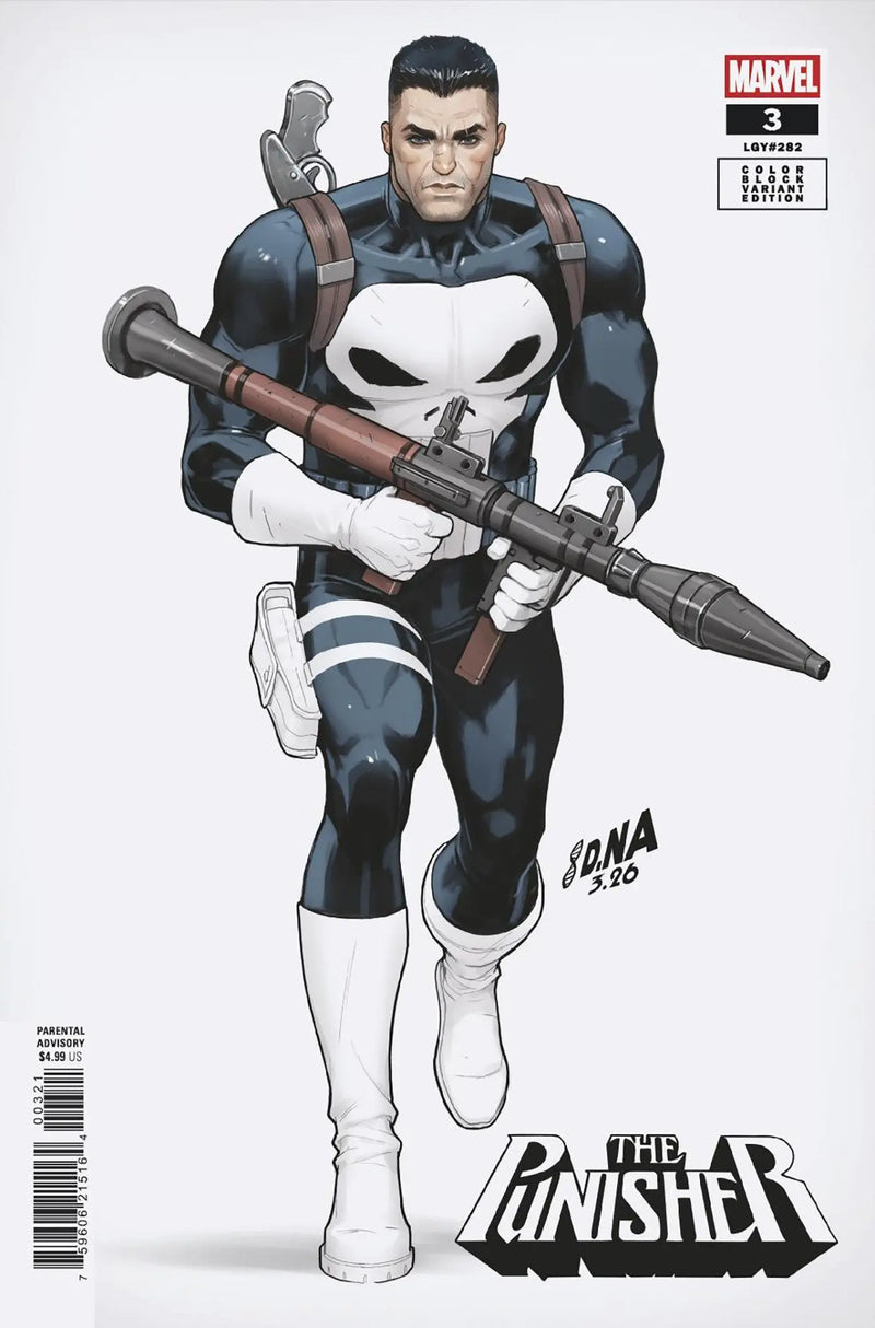 Punisher #3 David Nakayama Color Block White Variant Marvel Comics