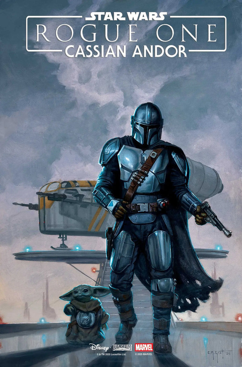 Star Wars: Rogue One   Cassian Andor #1 E.M. Gist Mandalorian & Grogu Variant Marvel Comics