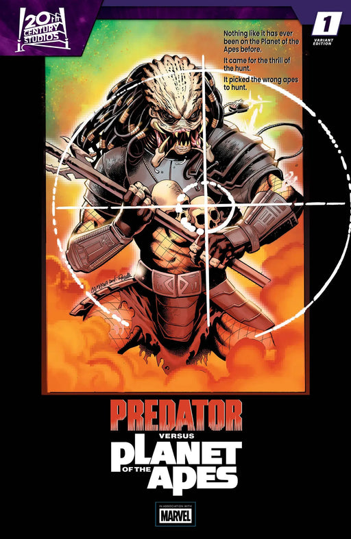 Predator vs. The Planet Of The Apes #1 Chris Campana Movie Poster Homage Variant Marvel Comics