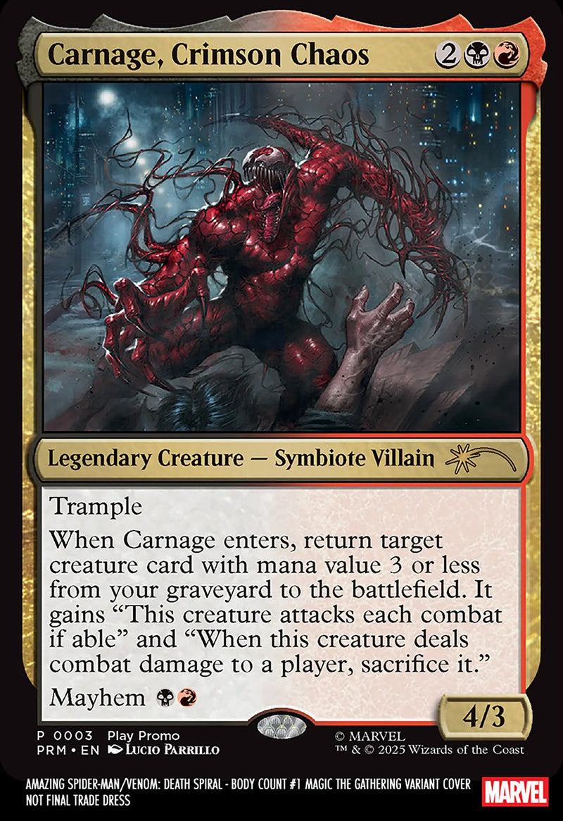 Amazing Spider-Man/Venom: Death Spiral   Body Count #1 Lucio Parrillo Magic: The Gathering Variant [Ds] Marvel Comics