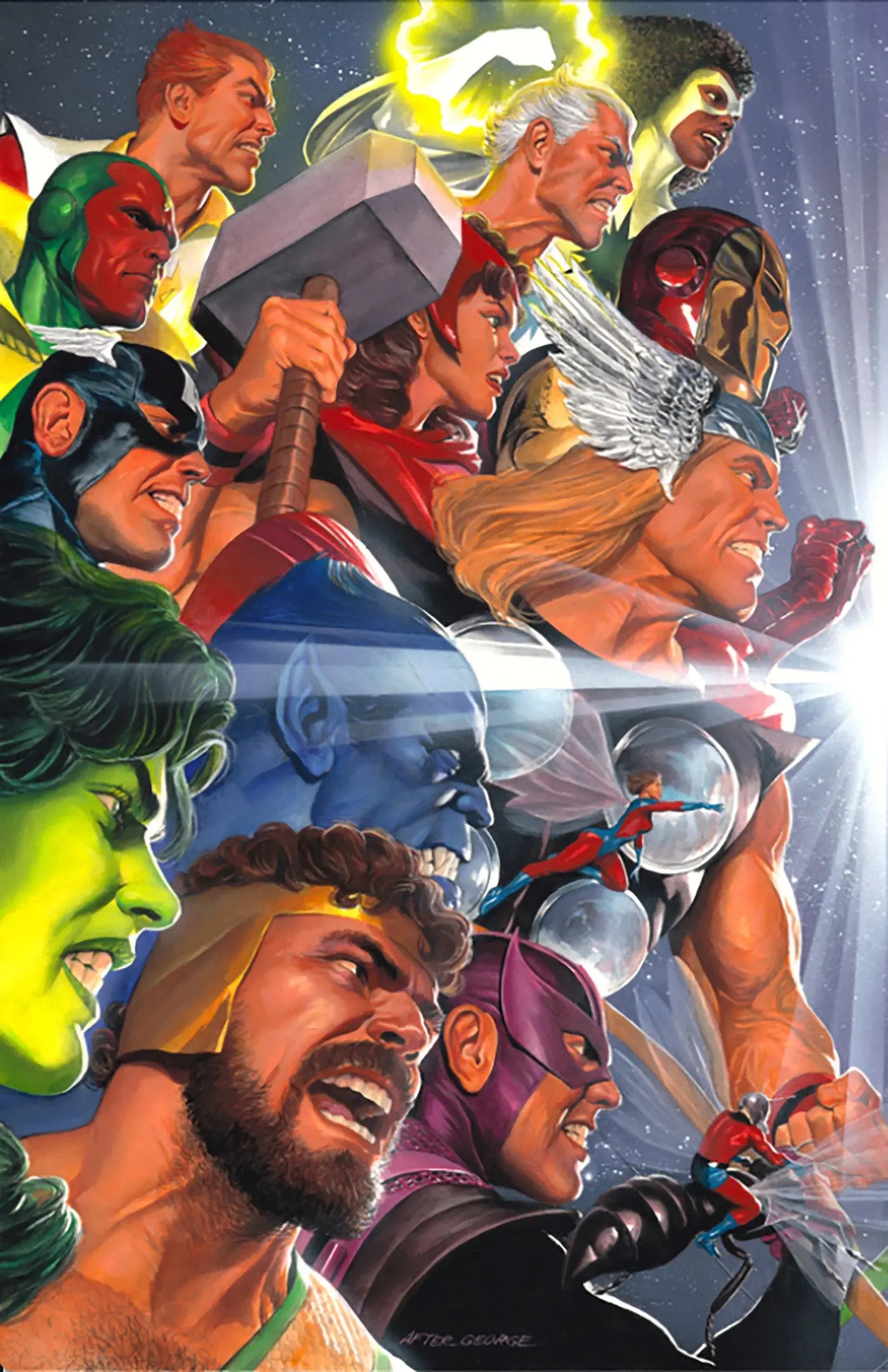JL/vengers #3 Facsimile Edition lex Ross 2 Part Connecting Variant