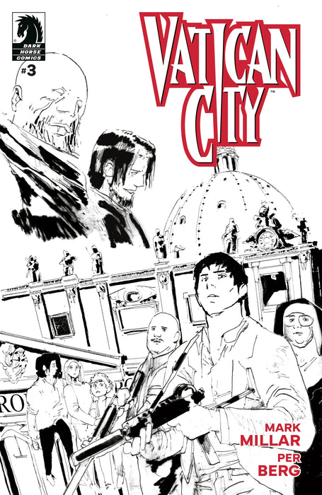 Vatican City #3 (Cover B) (Black & White) (Per Berg) Dark Horse