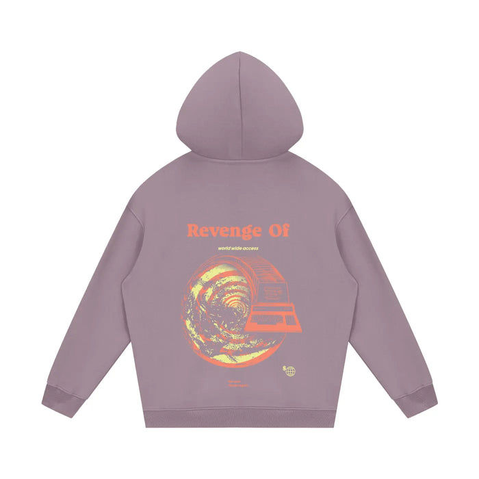 Automat Access [Black / Ash Purple] - Streetwear Unisex Fleece Hoodie Revenge Of