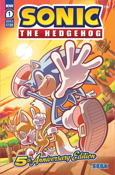 Sonic The Hedgehog: #1 5Th Anniversary Edition Variant B Yardley