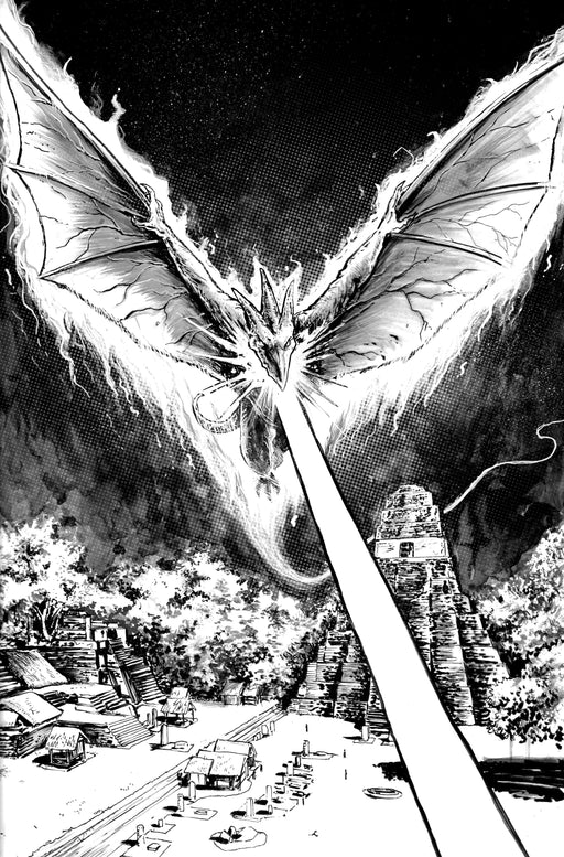 Godzilla: Here There Be Dragons II--Sons Of Giants #4 Variant Ri (10) (Smith Black & White  Full Art) IDW Publishing