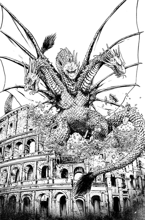 Godzilla: Here There Be Dragons II--Sons Of Giants #5 Variant Ri (10) (Smith Black & White  Full Art) IDW Publishing