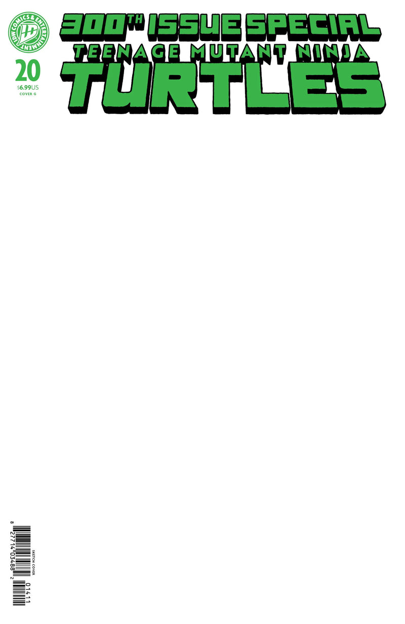 Teenage Mutant Ninja Turtles #20: 300th Issue Special: G Foil Stamped (Sketch Variant) IDW Publishing