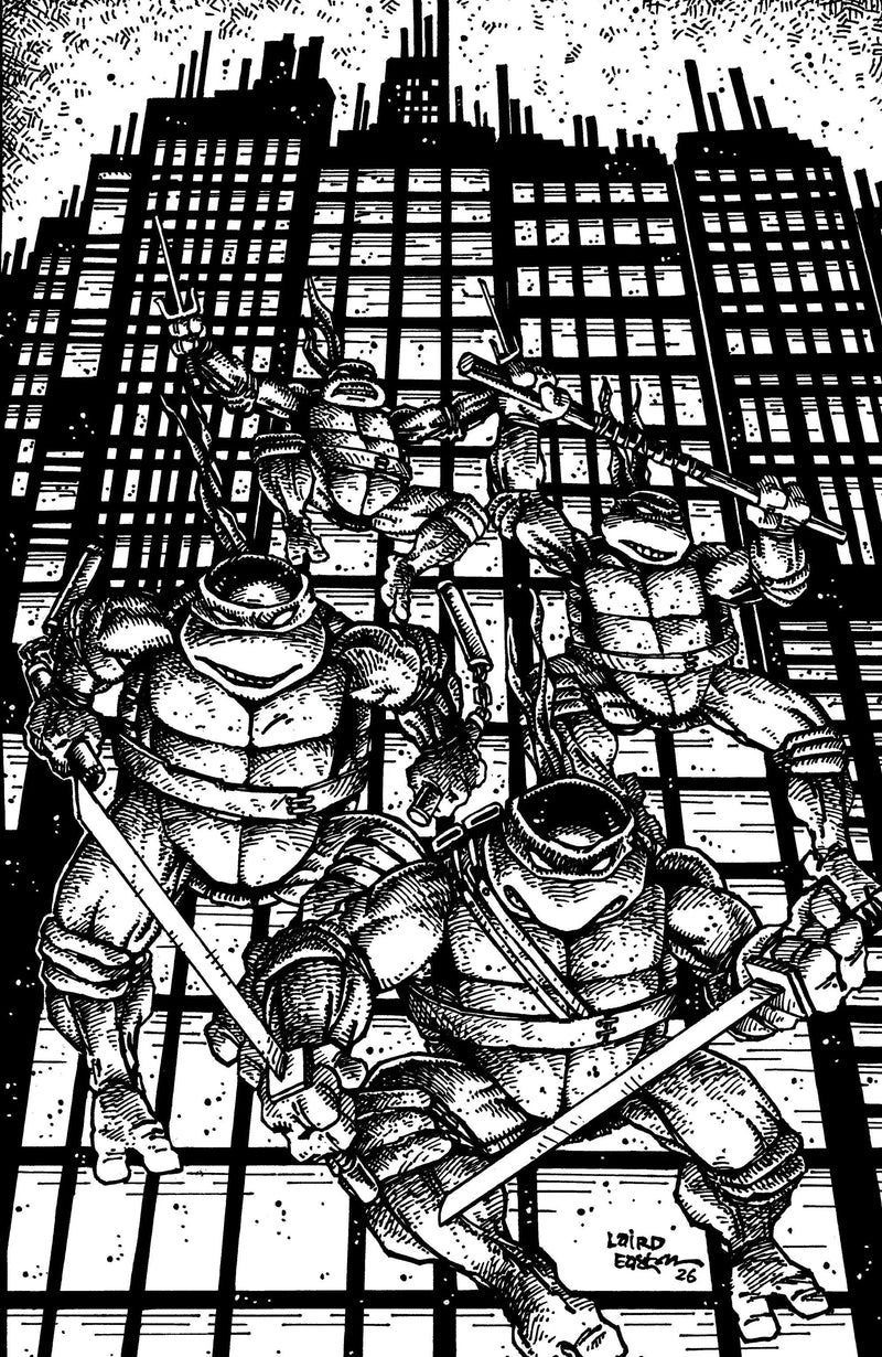 Teenage Mutant Ninja Turtles #20: 300th Issue Special Variant Ri (25) (Eastman & Laird Full Art Black & White) IDW Publishing