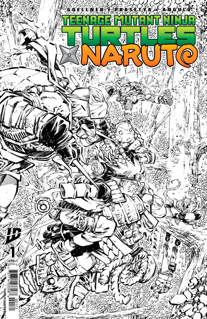 Teenage Mutant Ninja Turtles X Naruto #1 Variant Ri (10) (Corona Black & White) 2nd Print IDW Publishing