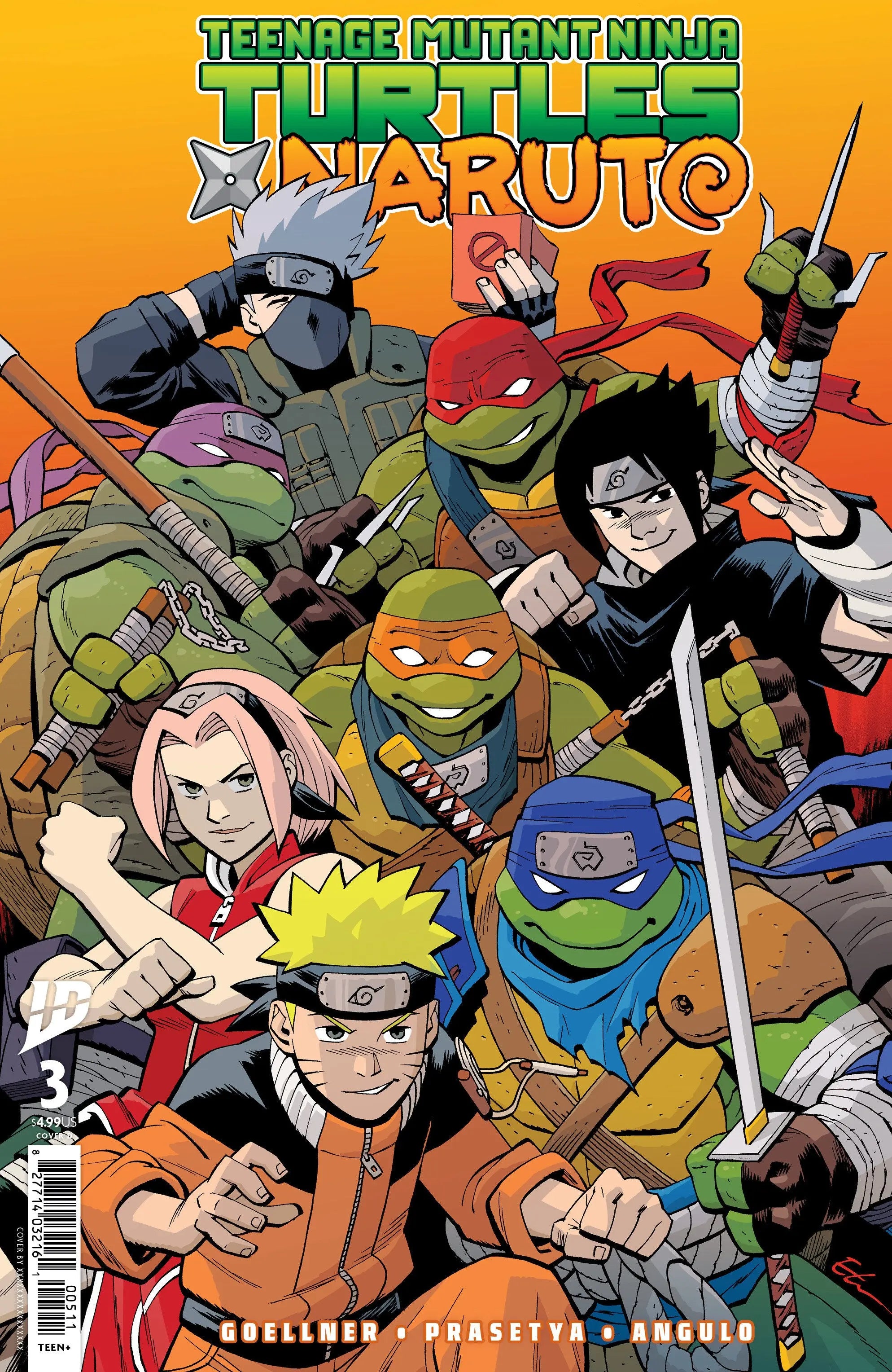 Teenage Mutant Ninja Turtles X Naruto #3 Variant D (Young