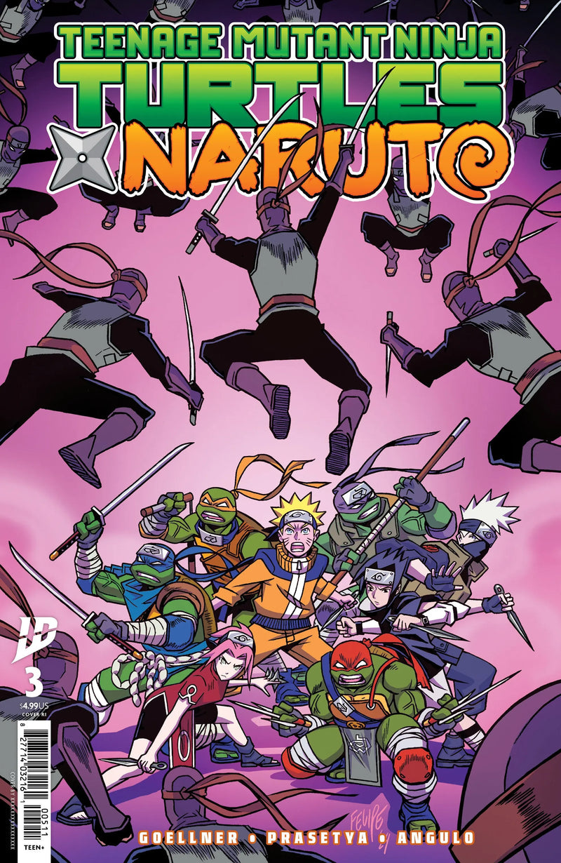 Teenage Mutant Ninja Turtles X Naruto #3 Variant Ri (25) (Smith) IDW Publishing