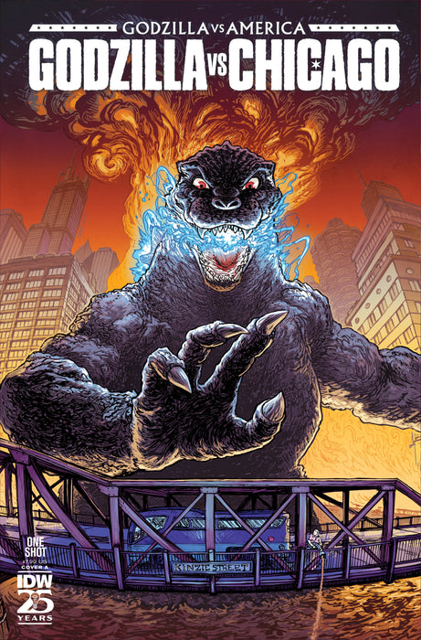 Godzilla vs. America: Chicago Cover A (Browne) IDW Publishing