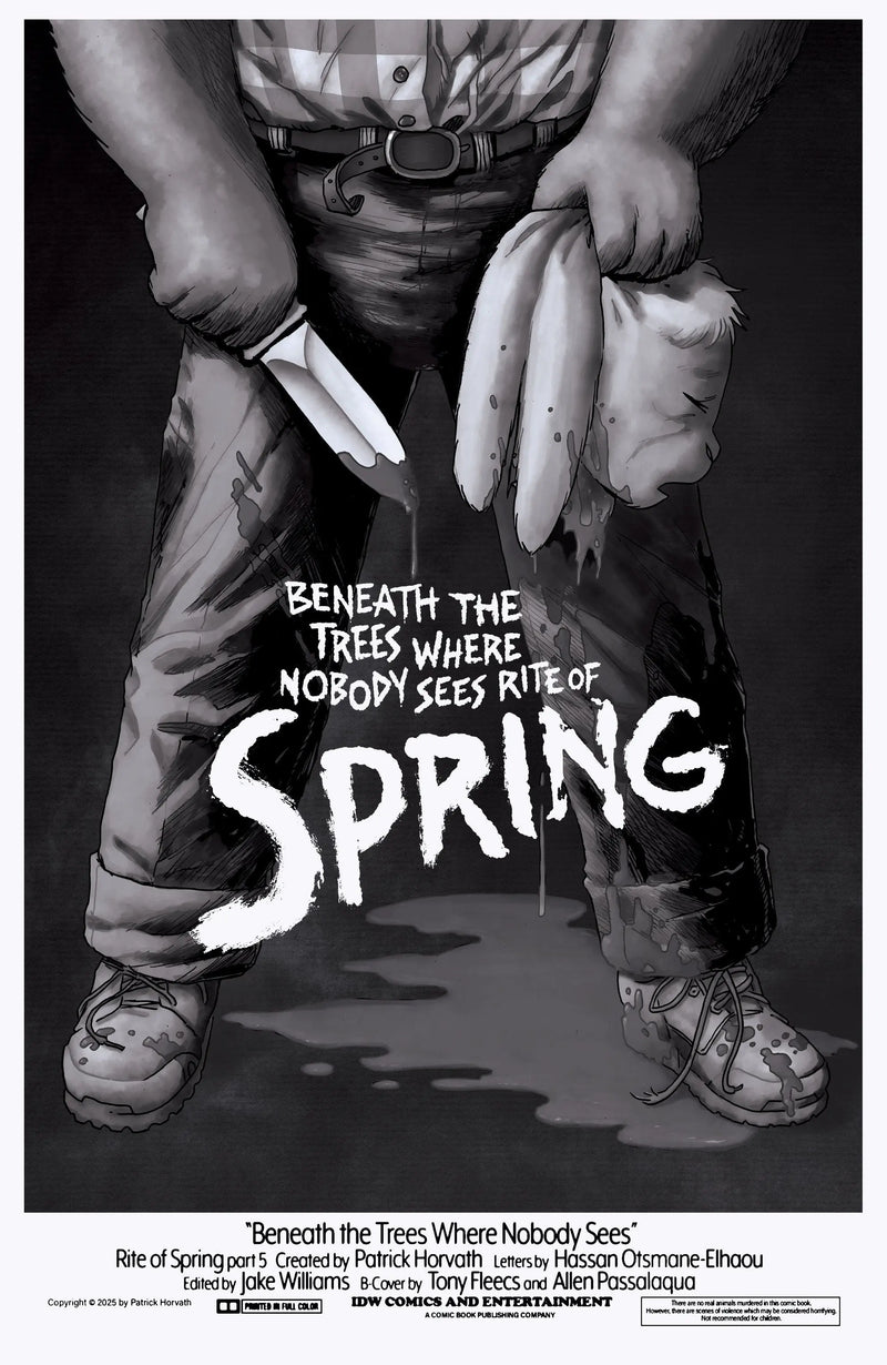 Beneath The Trees Where Nobody Sees: Rite Of Spring #5 Variant Ri (25) (Fleecs Black & White) IDW Publishing