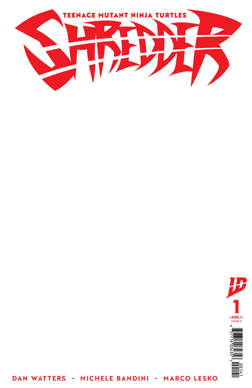 Teenage Mutant Ninja Turtles: Shredder #1 Variant D (Sketch Variant) IDW Publishing