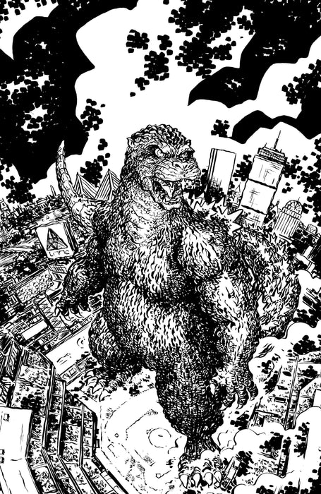 Godzilla vs. America: Boston Variant Ri (25) (Lonergan Black & White Full Art) IDW Publishing
