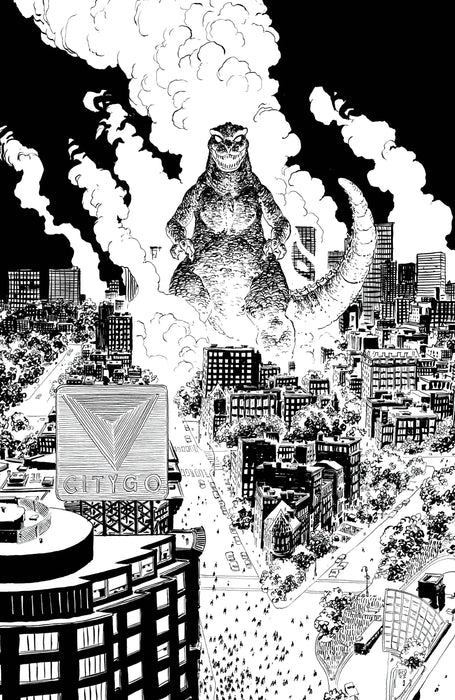 Godzilla vs. America: Boston Variant Ri (50) (Sherman Black & White Full Art) IDW Publishing