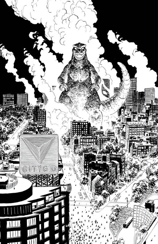 Godzilla vs. America: Boston Variant Ri (50) (Sherman Black & White Full Art) IDW Publishing
